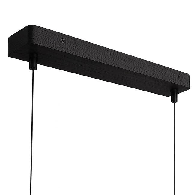 Lámpara colgante madera roble negra carbón 1,60 mt. LED 25,5W - RBLC0005