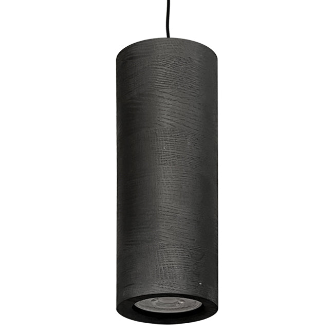 Lámpara colgante madera negro carbón 25CM 7W LED- RBLC0016
