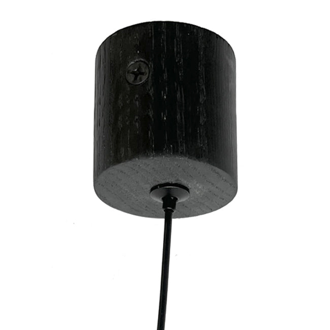 Lámpara colgante madera negro carbón 25CM 7W LED- RBLC0016