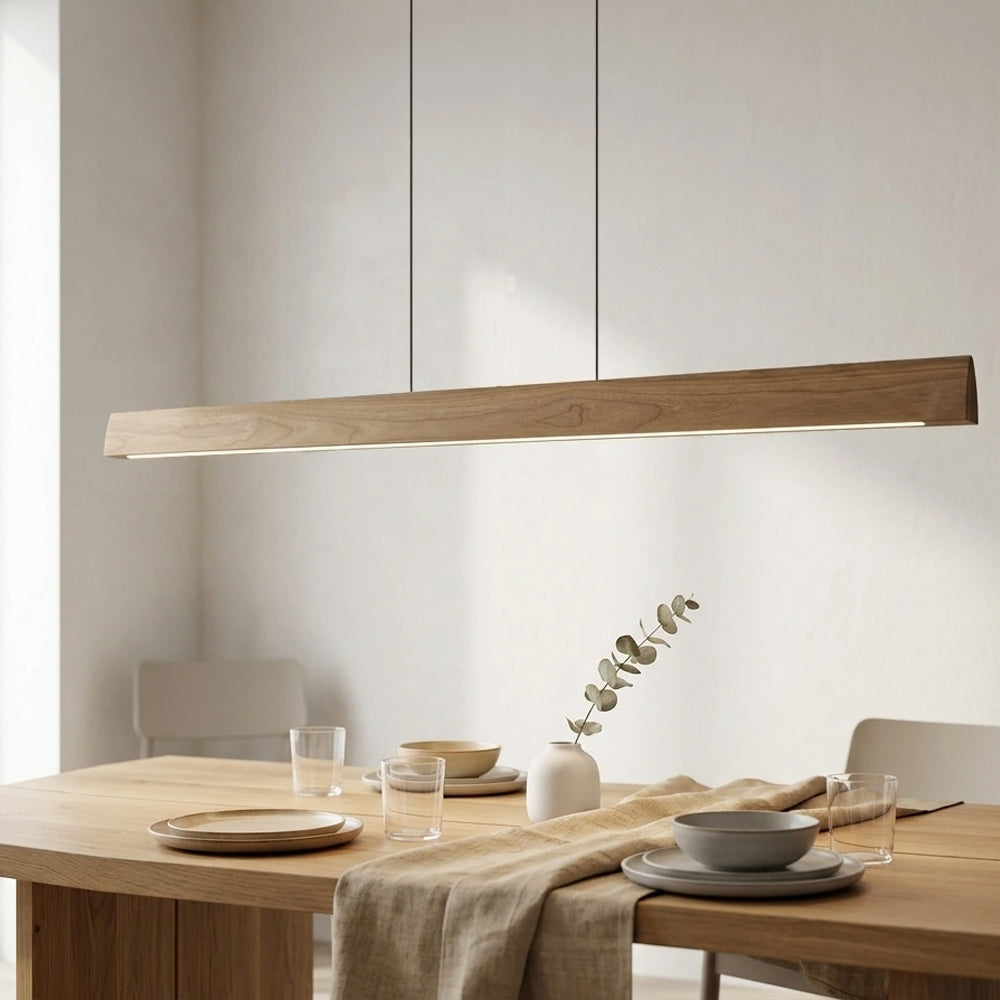 Lámpara colgante madera Walnut Americano 1,50 mt. LED 24W - RBLC0023