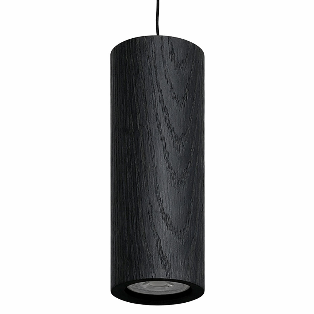 Lámpara colgante madera negro carbón 25CM 7W LED - RBLC0024