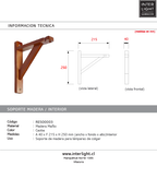 Soporte de lámpara para muro madera caoba 4x21,5x25 cm - RESO0003