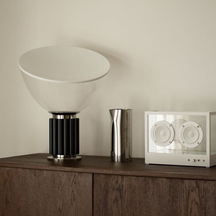 Lámpara sobremesa metal negro vidrio E27 -LGLS0035