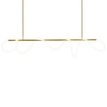 Lámpara colgante metal oro silicona opal 200cm 40W LED - RILC0020