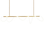 Lámpara colgante metal oro silicona opal 200cm 40W LED - RILC0020