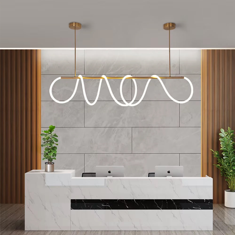 Lámpara colgante metal oro silicona opal 200cm 40W LED - RILC0020