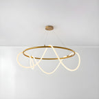 Lámpara colgante metal oro silicona opal 80cm 80W LED - RILC0021