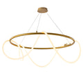 Lámpara colgante metal oro silicona opal 80cm 80W LED - RILC0021