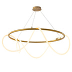 Lámpara colgante metal oro silicona opal 80cm 80W LED - RILC0021