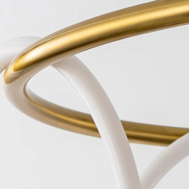 Lámpara colgante metal oro silicona opal 80cm 80W LED - RILC0021