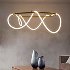 Lámpara colgante metal oro silicona opal 80cm 80W LED - RILC0021