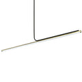 Lámpara colgante  metal negro dorado acrílico opal 120cm 30W LED - RILC0023