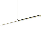 Lámpara colgante  metal negro dorado acrílico opal 120cm 30W LED - RILC0023