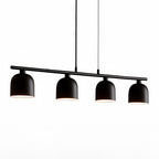 Lámpara colgante metal negro acrílico opal 118 cm 4 luces G9 - RILC0025