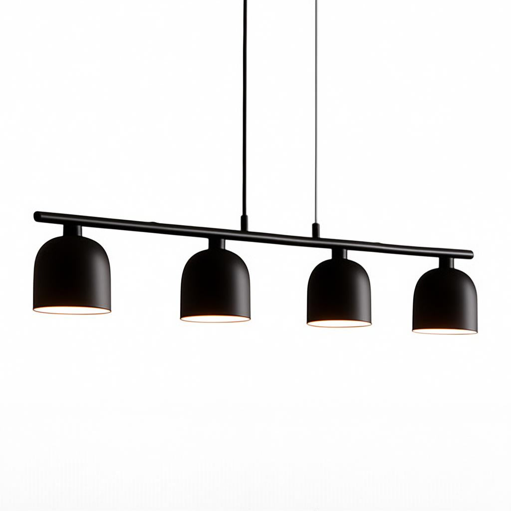 Lámpara colgante metal negro acrílico opal 118 cm 4 luces G9 - RILC0025