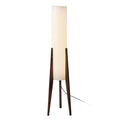 Lámpara de pie madera café pantalla blanca Ø23x128 cm E27 - RILP0031