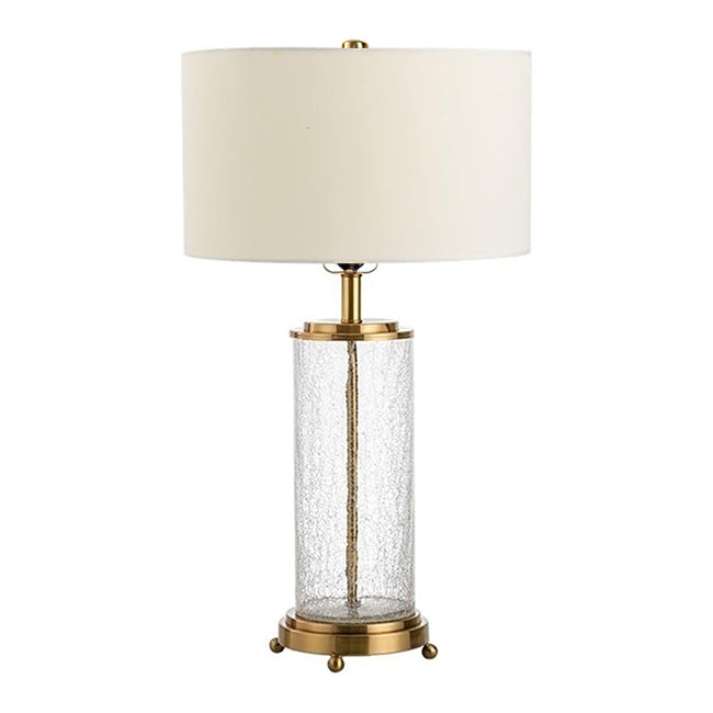 Lampara sobremesa vidrio metal oro 38x68cm  E27 - RILS0023