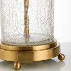 Lampara sobremesa vidrio metal oro 38x68cm  E27 - RILS0023