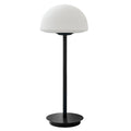 Lámpara sobremesa metal negro vidrio opal 22x56cm E27 - RILS0042