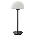 Lámpara sobremesa metal negro vidrio opal 22x56cm E27 - RILS0042