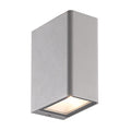 Apliqué aluminio, vidrio satinado gris exterior 5,2x8,6x11,7 cm LED 2x6W - ROAP0007