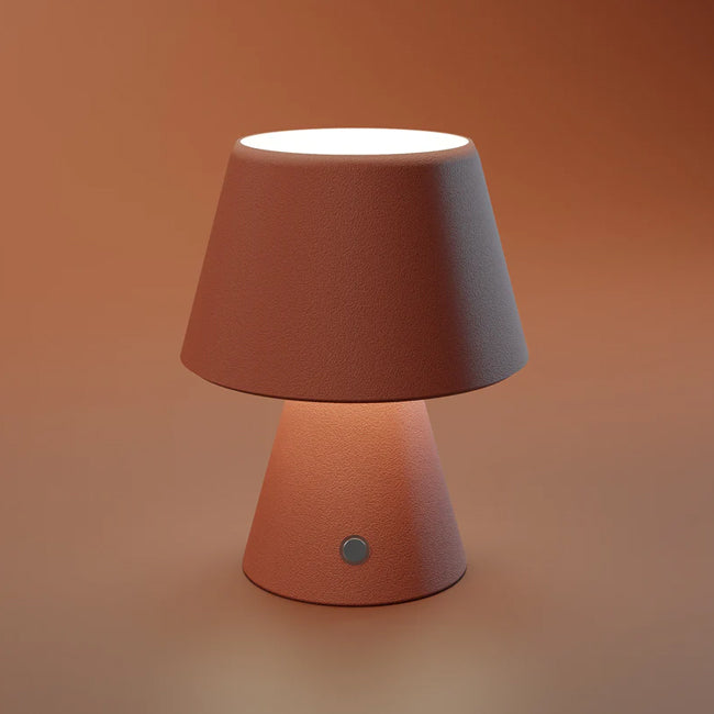 Lámpara sobremesa terracota recargable Ø19x24.5 cm  LED 3,5W - RXLS0002