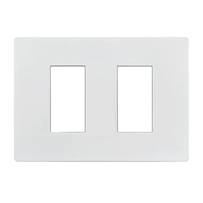 Placa 2 Puestos blanco mate con soporte - MUTA0007