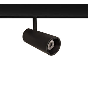 Foco para riel aluminio negro Ø3,5x14cm LED 6W - STFO0008