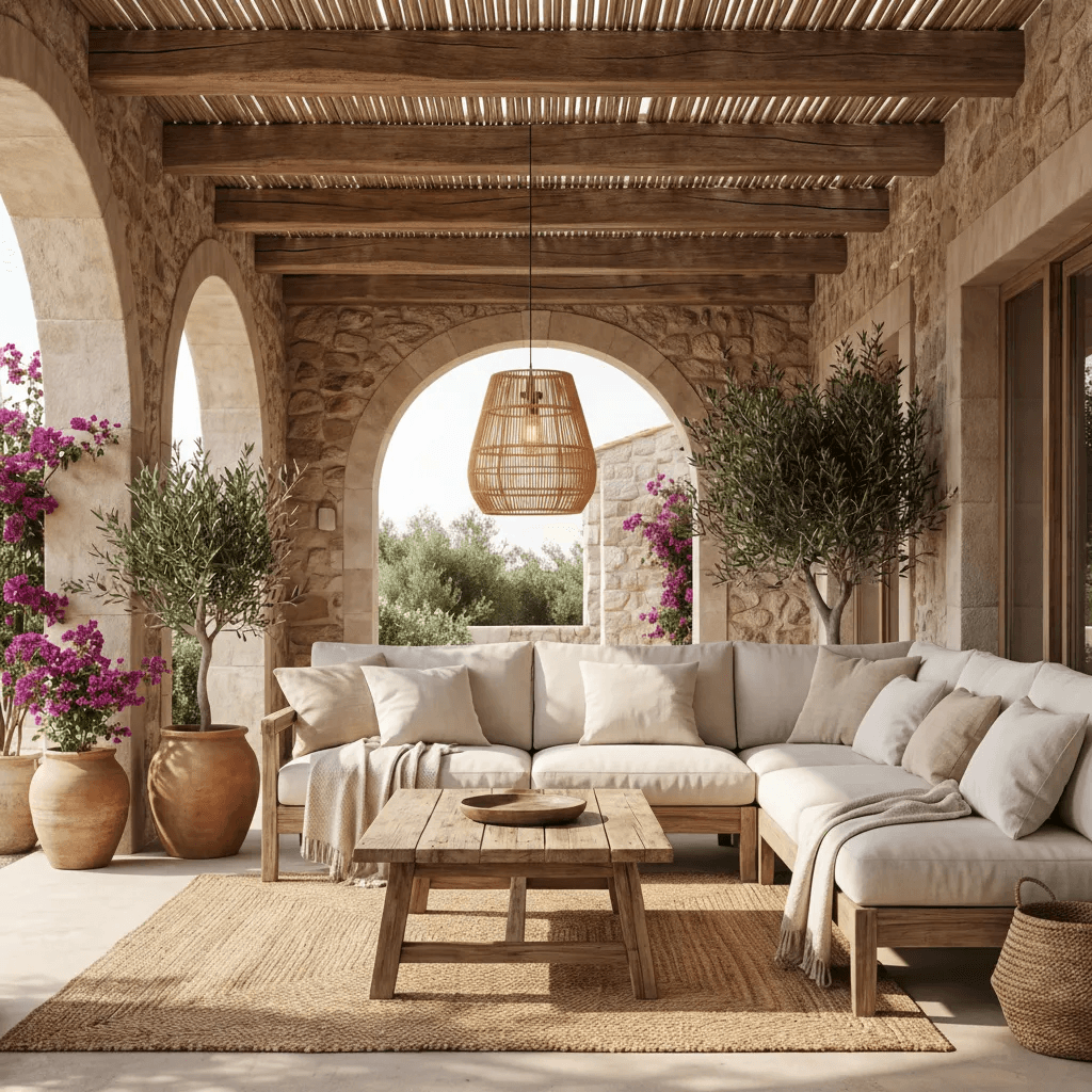 Lámpara colgante exterior PVC natural Ø35x39 cm E27 - LULC0264