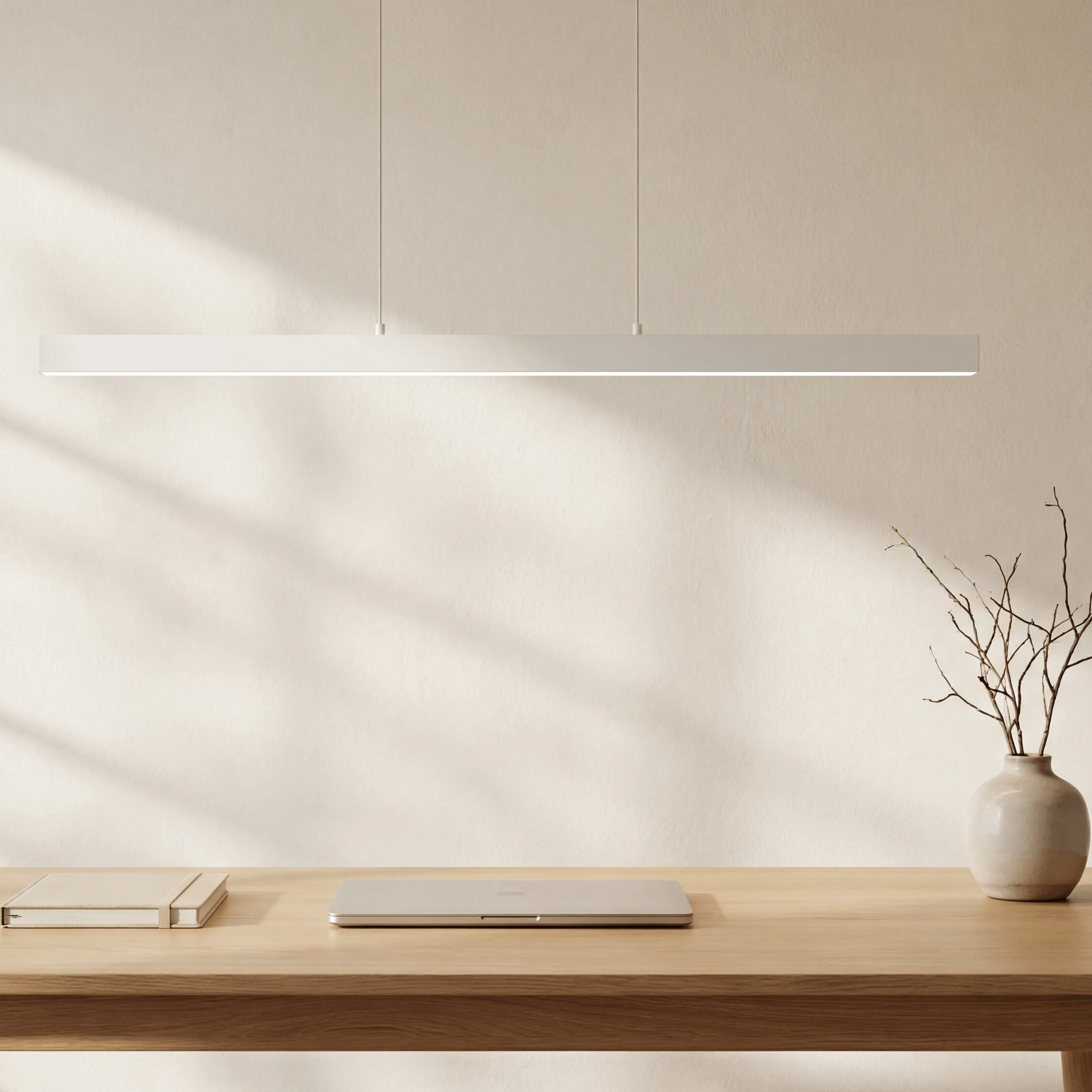 Lámpara colgante lineal blanco 90 x 6,5 cm LED 18W - ANLC0010