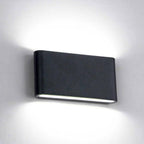 Aplique aluminio negro vidrio templado 17,5x9X3,3 cm IP65 LED 12W - TAAP0001