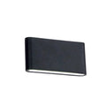 Aplique aluminio negro vidrio templado 17,5x9X3,3 cm IP65 LED 12W - TAAP0001