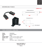 Unión en L para rieles magnéticos negro - TDCO0002