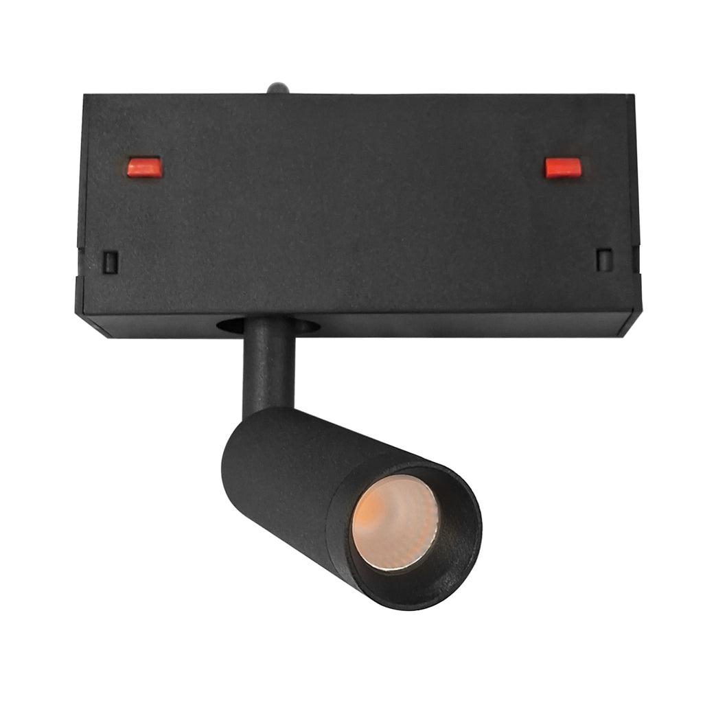Foco metal negro para riel magnético 14x18cm LED 3W 220V - TDFO0001