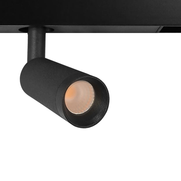 Foco metal negro para riel magnético 14x18cm LED 3W 220V - TDFO0001