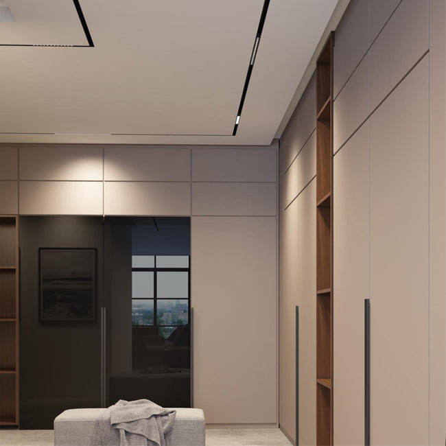 Foco metal negro para riel magnético LED 7W 220V - TDFO0006