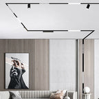 Foco metal negro para riel magnético LED 6W 48V - TDFO0008