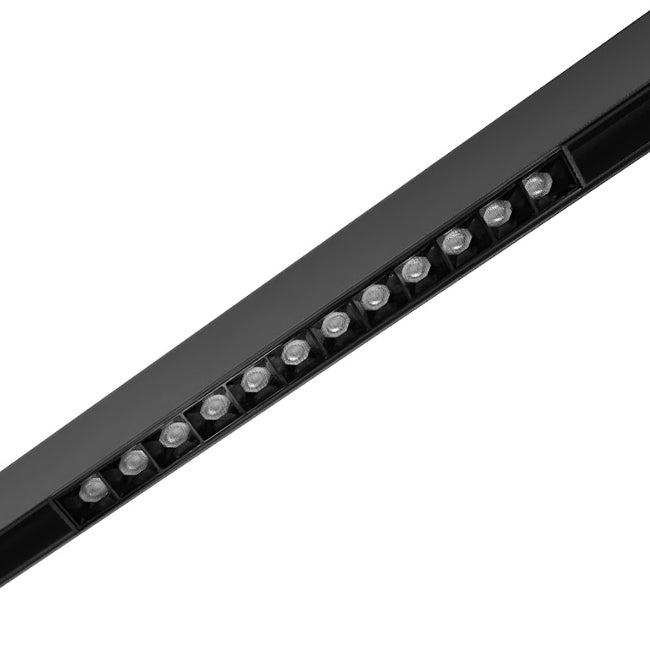 Foco metal negro para riel magnético LED 12W 48V - TDFO0009