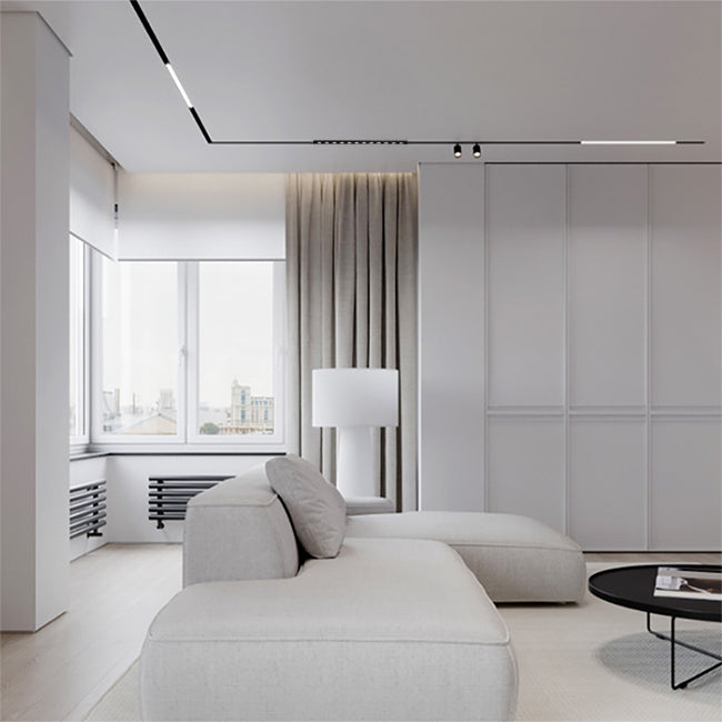 Foco metal negro para riel magnético LED 12W 48V - TDFO0009