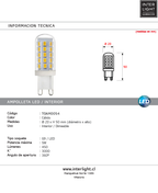 Ampolleta G9 5W - TOAM0054