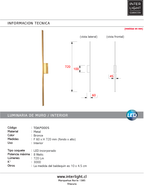 Apliqué metal bronce luz indirecta 72 cm LED 8W - TOAP0005