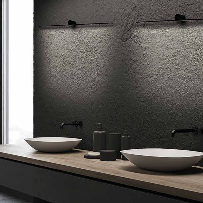 Apliqué lineal metal negro luz indirecta 1,00 mt. LED 14W - TOAP0052