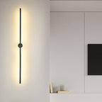 Apliqué lineal aluminio negro luz indirecta 1,20 mt. LED - TOAP0057