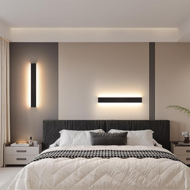 Apliqué metal negro luz indirecta 91 cm LED 30W - TOAP0069