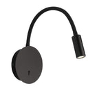 Aplique alumino negro Ø 13 cm 3w 3000k- TOAP0071