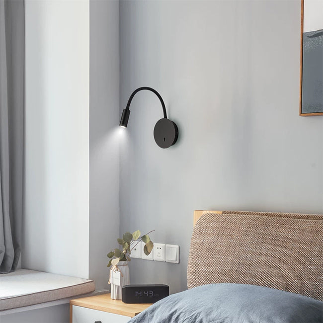 Aplique alumino negro Ø 13 cm 3w 3000k- TOAP0071