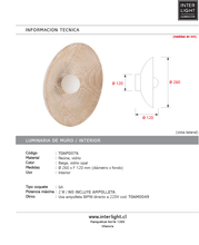 Cargar imagen en el visor de la galería, Aplique resina beige G4 Ø26 cm - TOAP0077
