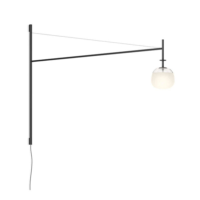 Aplique metal negro vidrio G4 120X80 cm - TOAP0081