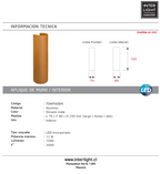 Aplique metal dorardo mate 7x8 cm 12W 3000K - TOAP0084