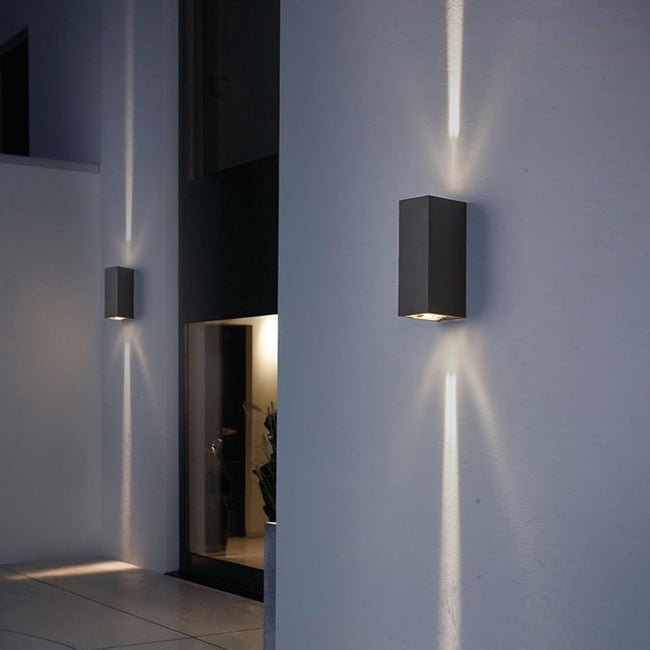 Aplique negro exterior 2x3w 3000k IP65 cm - TOAP0086